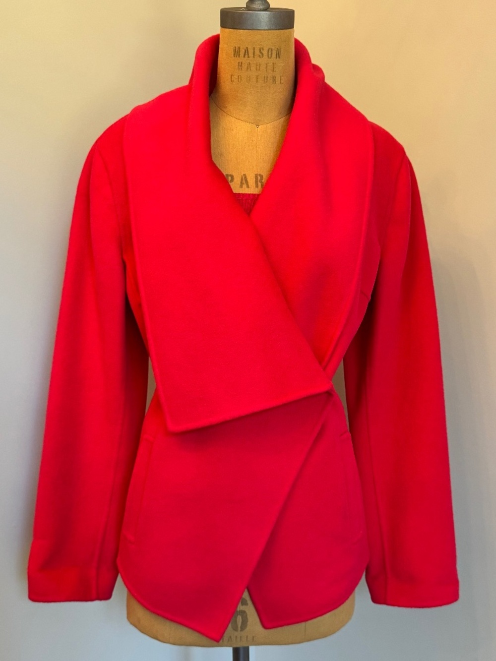 St. John Wool & Cashmere Shawl Collar Coat US12 NWT